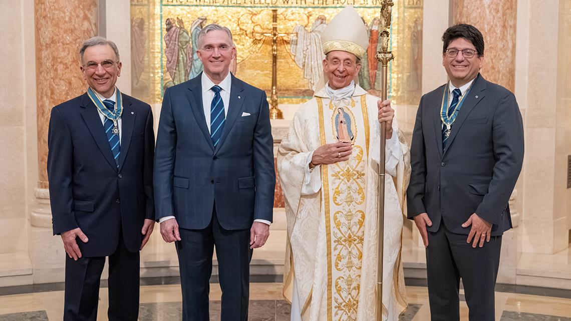 Supreme Secretary John Marrella, Supreme Advocate Anthony Picarello, Supreme Knight Patrick Kelly and Supreme Chaplain Archbishop William Lori